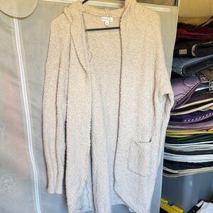 Olivia Sky Cozy Cream Hooded Cardigan